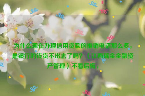 为什么现在办理信用贷款的推销电话那么多，是银行的钱贷不出去了吗？（江西瑞金金融资产管理）不看后悔，