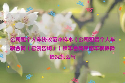 公司租个人车协议范本样本（公司租赁个人车辆合同（君创咨询））租车合同里面车辆保险情况怎么写