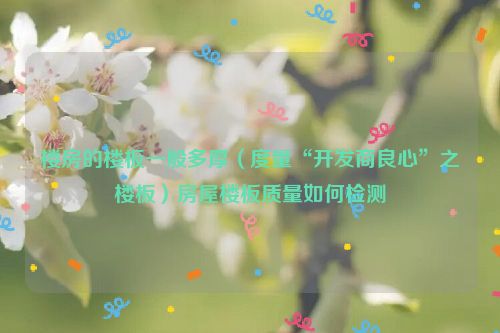 楼房的楼板一般多厚（度量“开发商良心”之楼板）房屋楼板质量如何检测